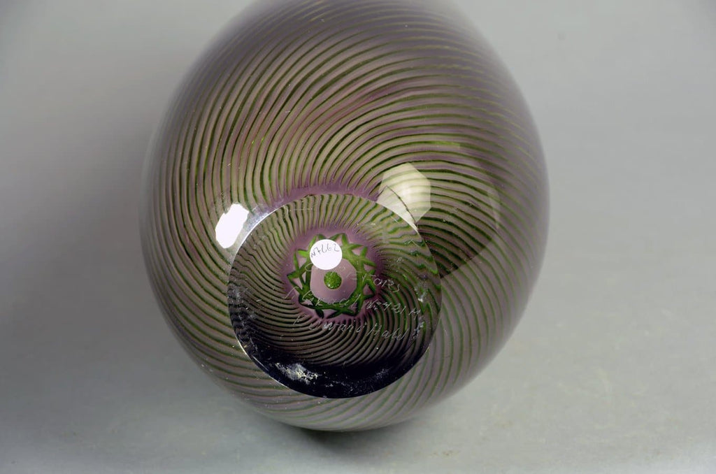 "Slip Graal" glass vase by Edward Hald for Orrefors marks