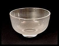 Slipgraal footed glass bowl by Edward Hald for Orrefors N3405 - Freeforms