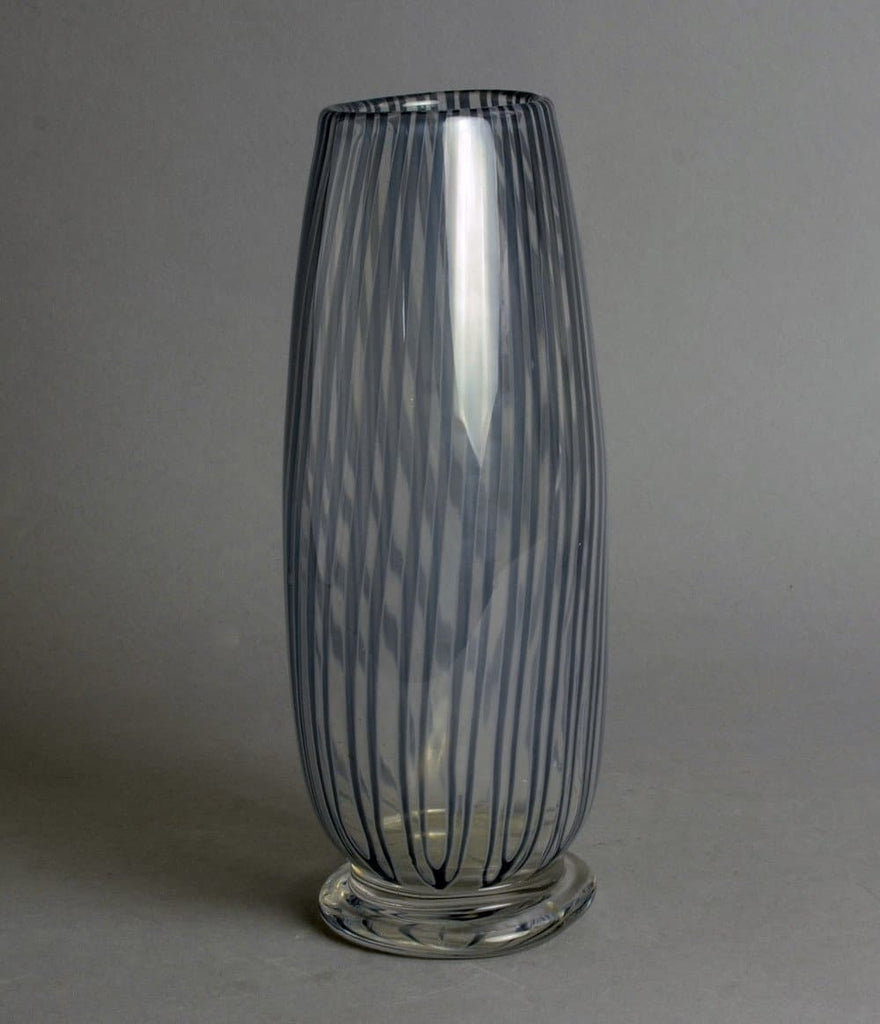 Slipgraal footed glass vase by Edward Hald for Orrefors F2114 - Freeforms