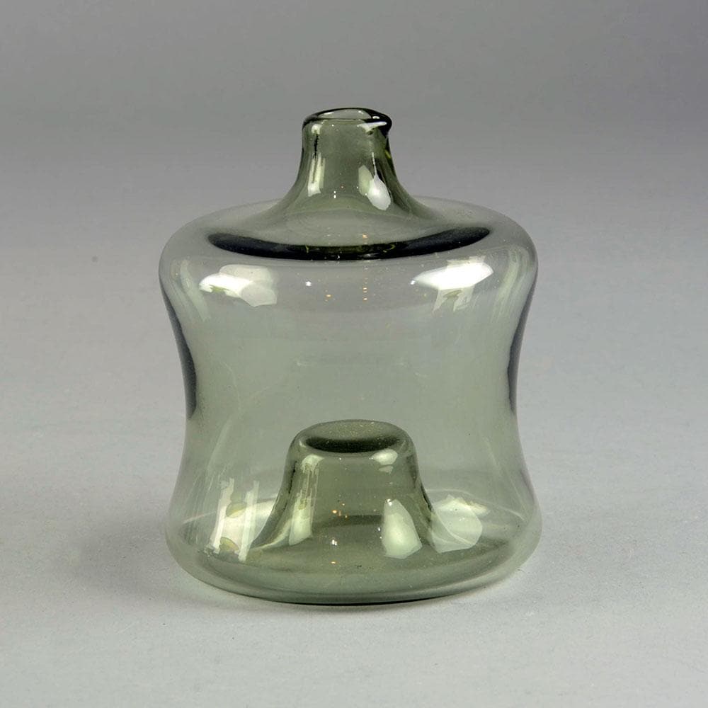 Stacking i-glass decanters in gray by Timo Sarpaneva for Iittala N8040 and N8039 - Freeforms