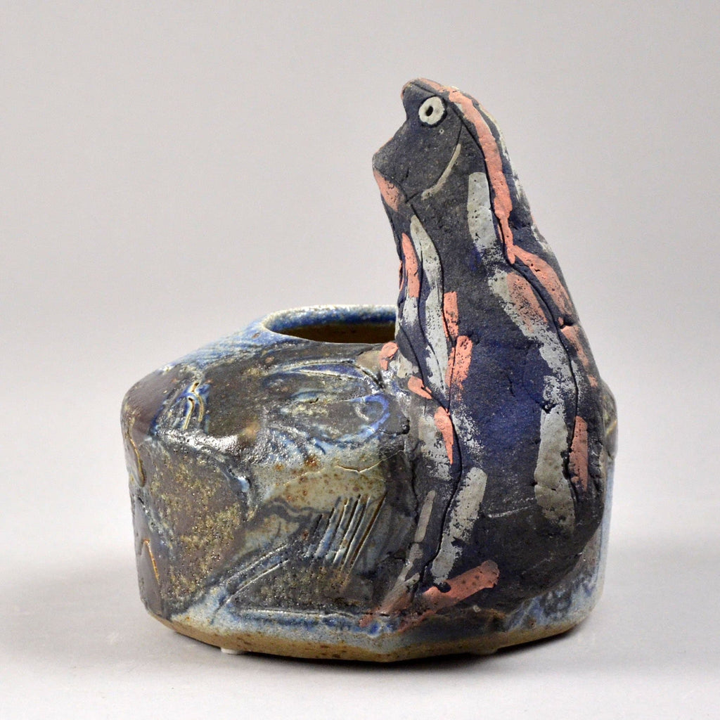 Sten Lykke Madsen for Royal Copenhagen, unique stoneware bowl with animal figure N7338 - Freeforms