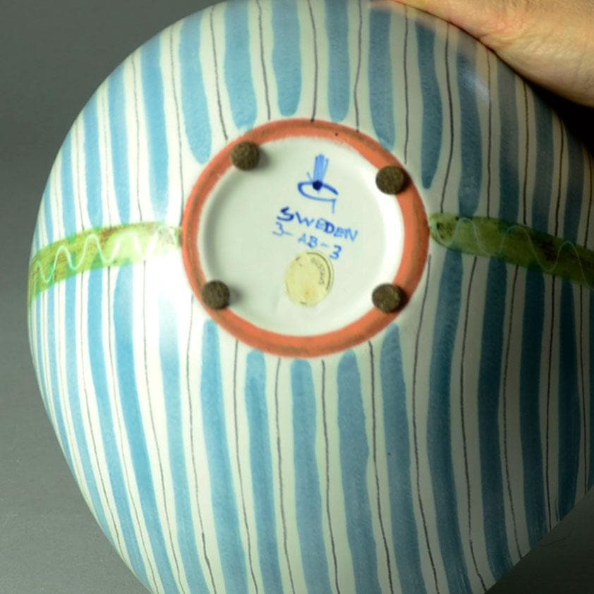Stig Lindberg for Gustavsberg faience bowl B3972 - Freeforms