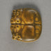 Stig Lindberg for Gustavsberg, stoneware button, in the shape of two hippos with golden brown glaze F8101 - Freeforms