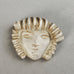 Stig Lindberg for Gustavsberg, stoneware button, woman's face with off white glaze G9014 - Freeforms