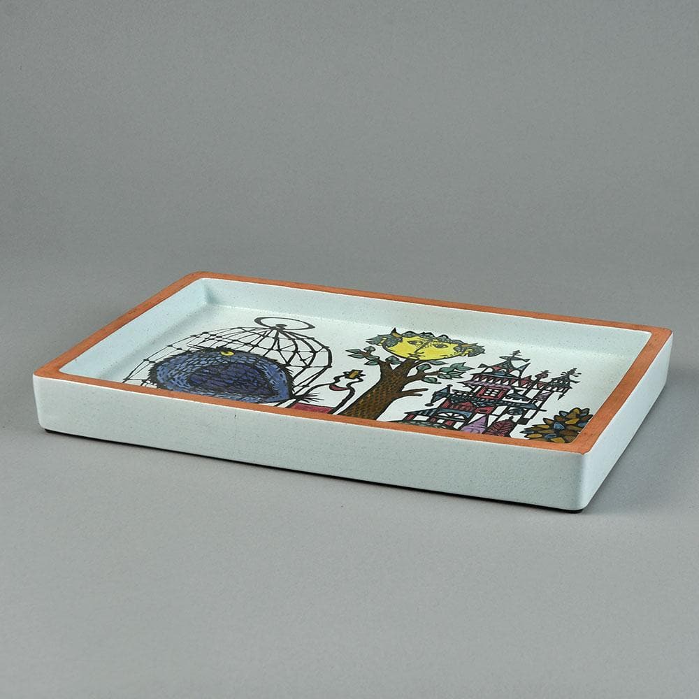 Stig Lindberg for Gustavsberg, Sweden "Karneval" earthenware dish N7490 - Freeforms