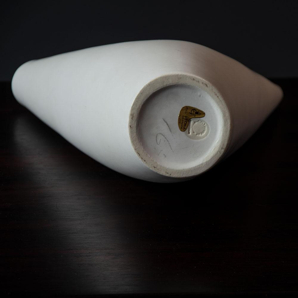 Stig Lindberg for Gustavsberg, Sweden, "Veckla" vase with matte white glaze G9399 - Freeforms