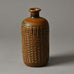 Stig Lindberg for Gustavsberg, unique stoneware bottle vase with brown glaze G9214 - Freeforms