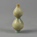 Stig Lindberg for Gustavsberg unique stoneware hourglass shaped cabinet vase with pale glaze G9215 - Freeforms