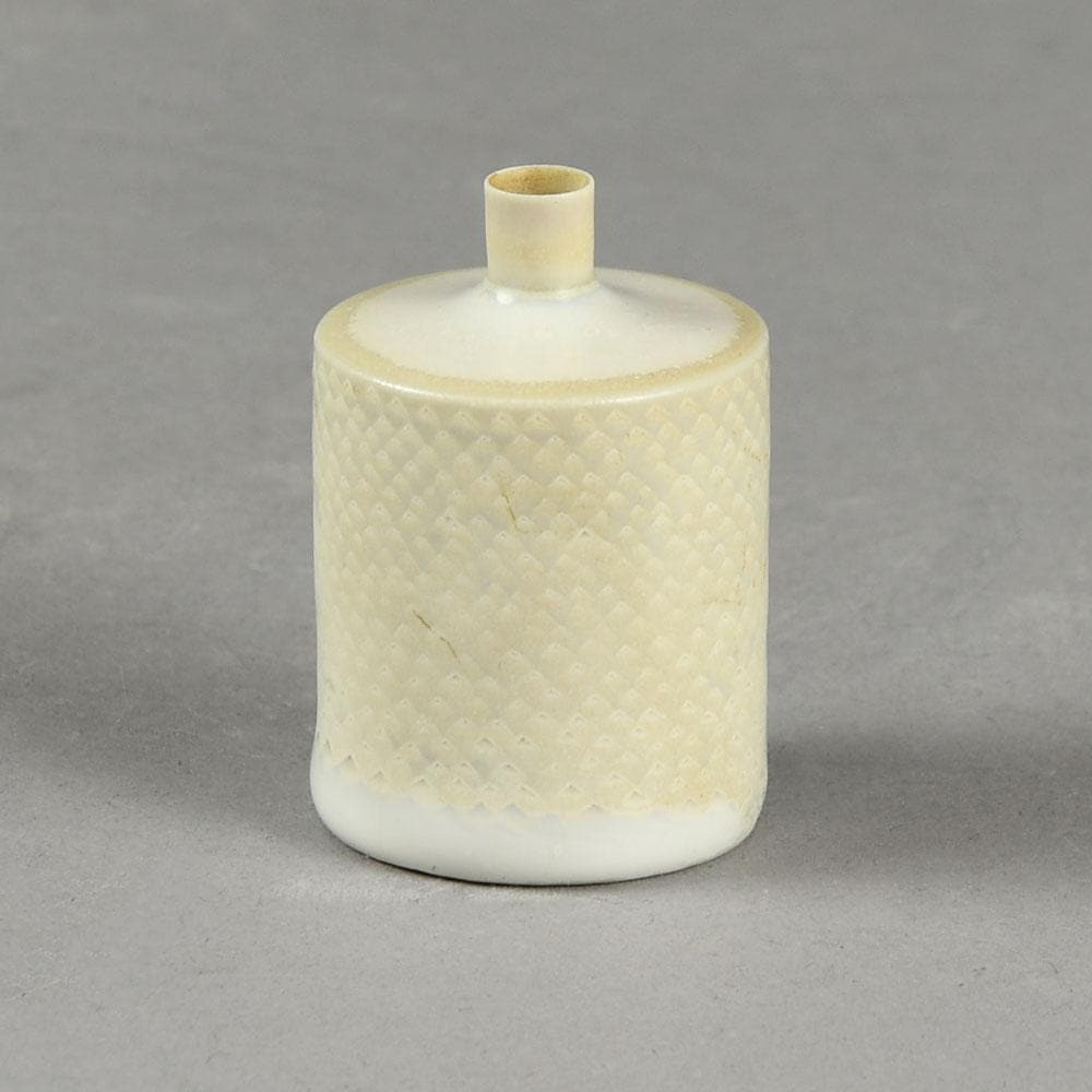 Stig Lindberg for Gustavsberg, unique stoneware miniature vase with white glaze F8098 - Freeforms