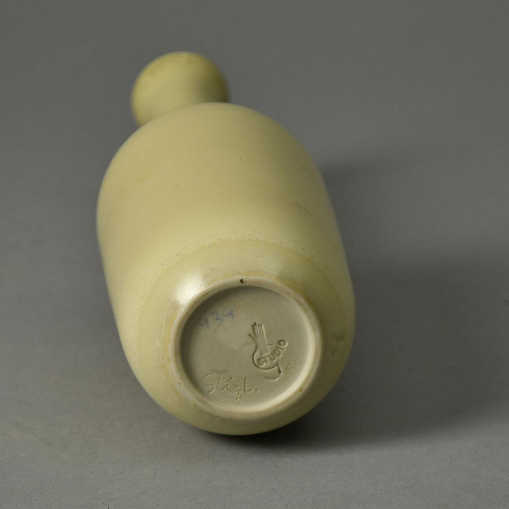 Stig Lindberg for Gustavsberg unique stoneware vase with matte off white glaze G9308 - Freeforms