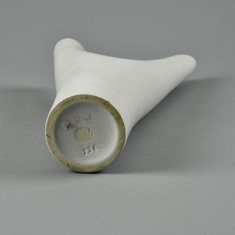 Stig Lindberg for Gustavsberg, "Veckla" vase with matte white glaze C5444 - Freeforms