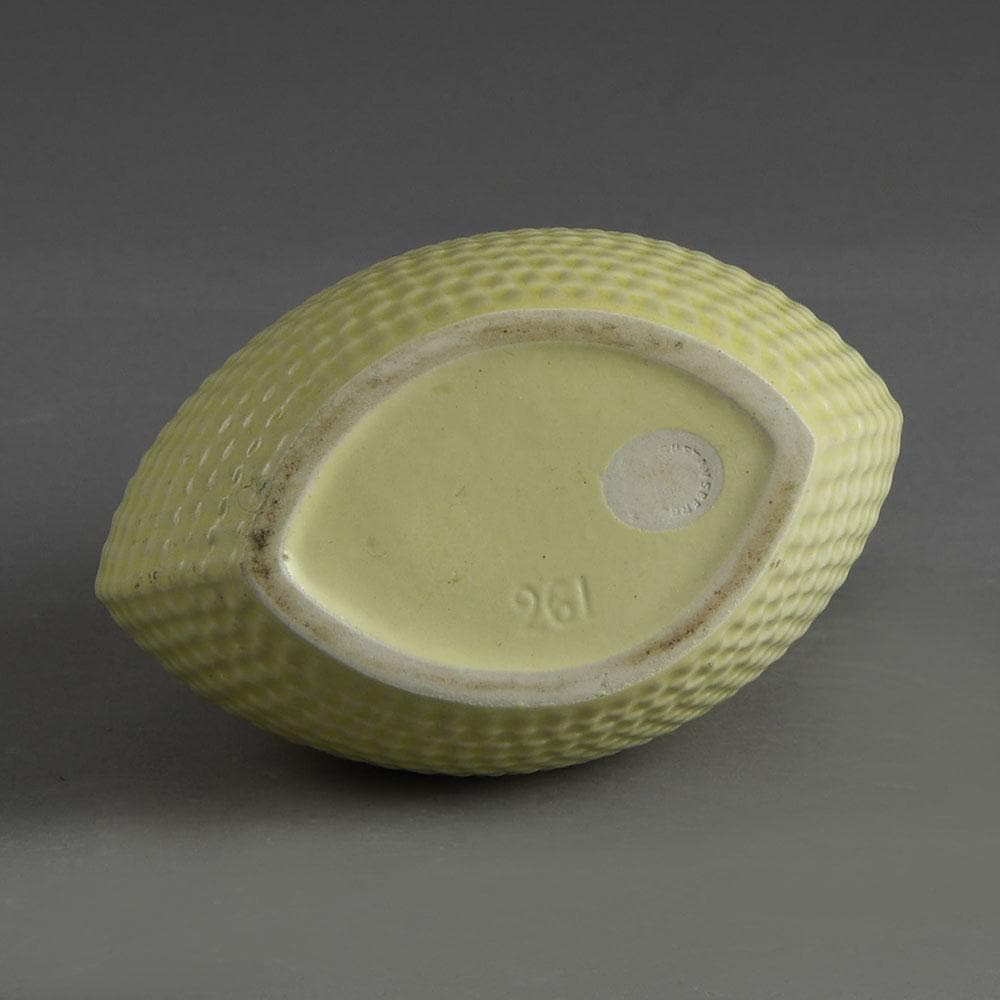 Stig Lindberg for Gustavsberg, wide "Reptil" vase with yellow glaze E7140 - Freeforms