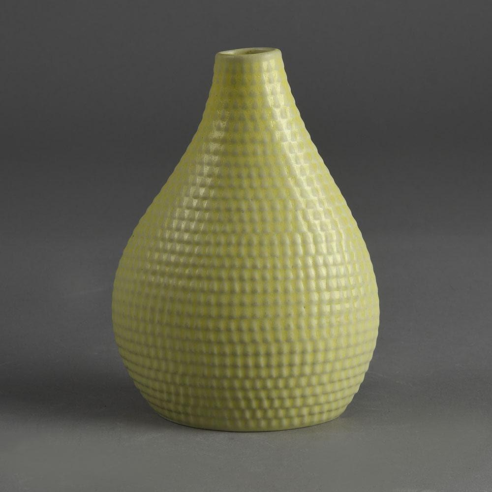 Stig Lindberg for Gustavsberg, wide "Reptil" vase with yellow glaze E7140 - Freeforms
