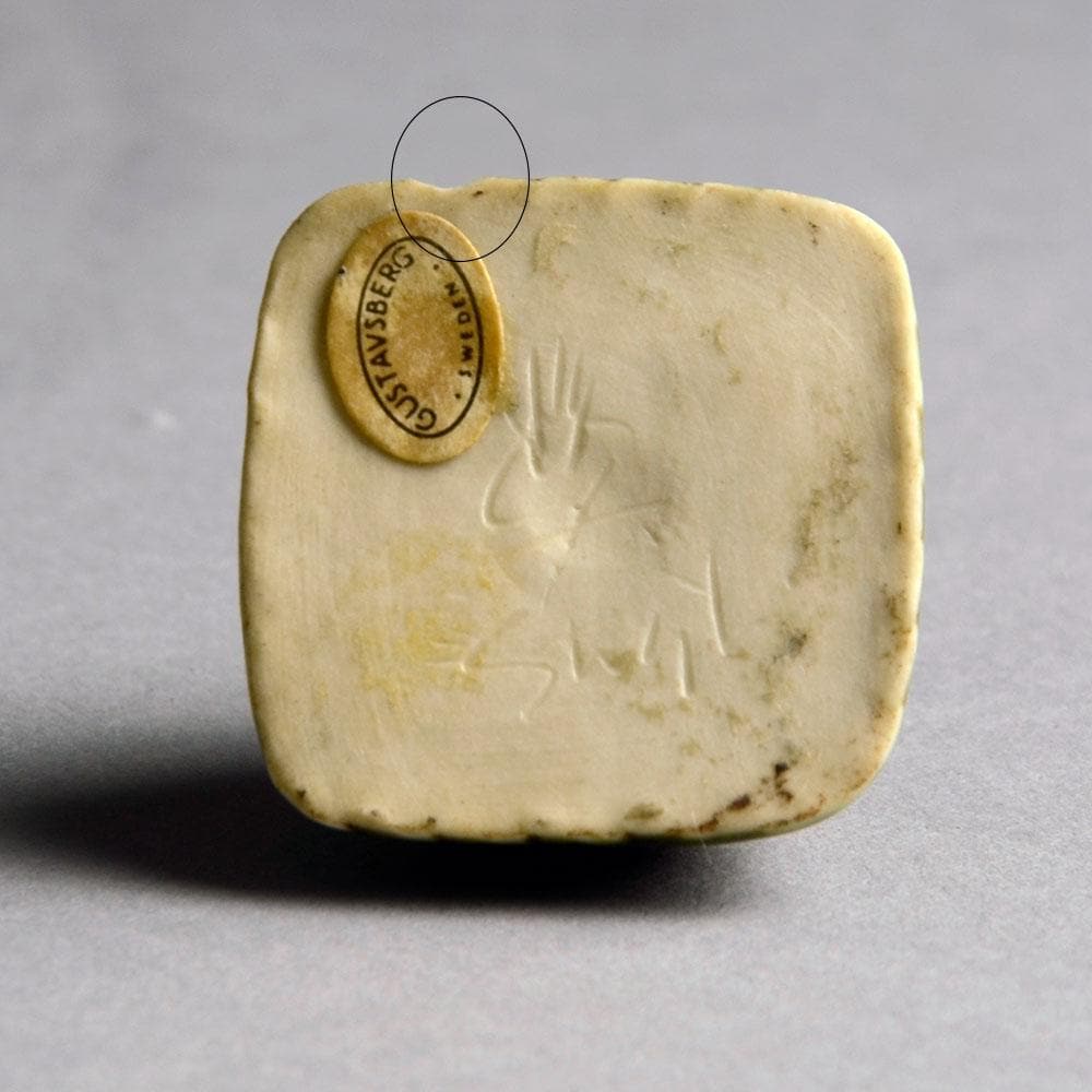 Stig Lindberg miniature vase with brown glaze N2143 - Freeforms