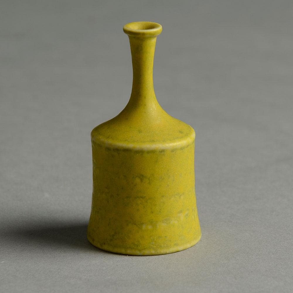 Stig Lindberg miniature vase with yellow glaze D6221 - Freeforms