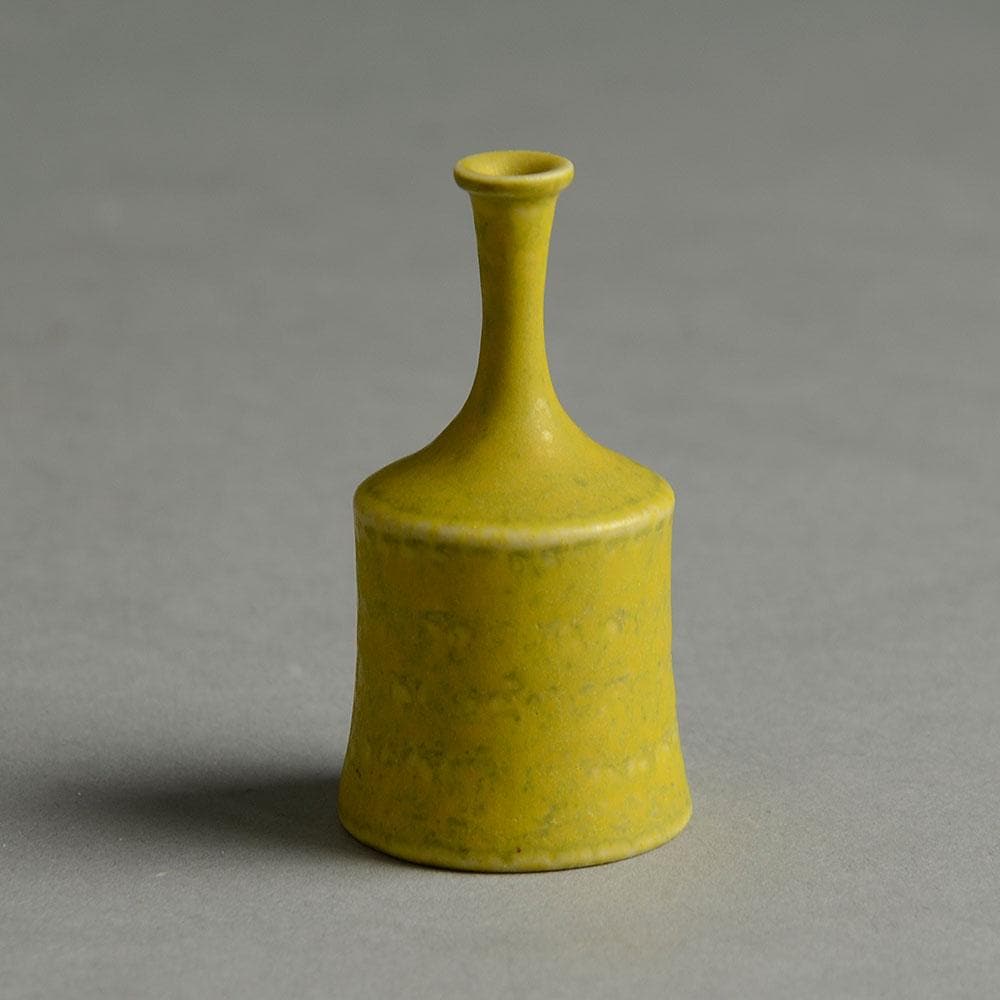 Stig Lindberg miniature vase with yellow glaze D6221 - Freeforms