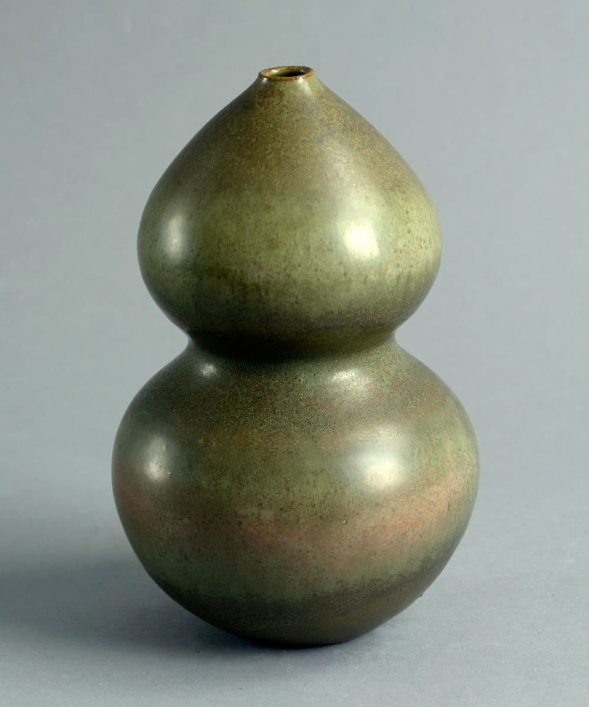 Stoneware double gourd vase by Elizabeth Pluquet-Ulrich A1345 - Freeforms