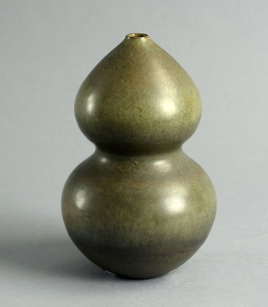 Stoneware double gourd vase by Elizabeth Pluquet-Ulrich A1345 - Freeforms