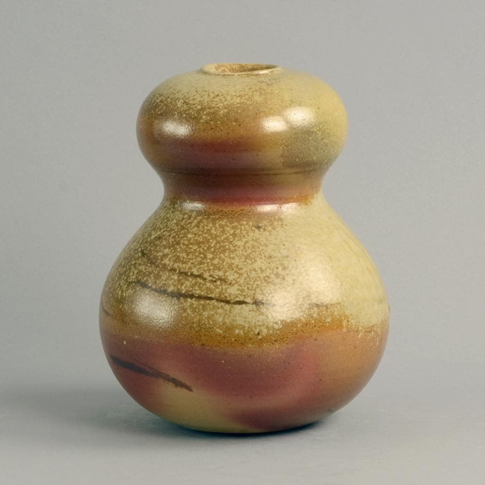 Stoneware double gourd vase by Horst Kerstan N6338 - Freeforms