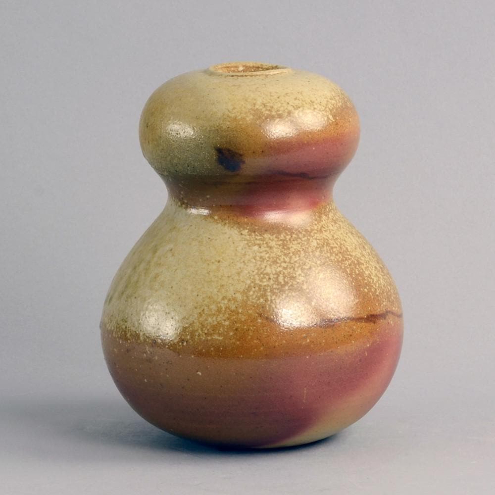 Stoneware double gourd vase by Horst Kerstan N6338 - Freeforms