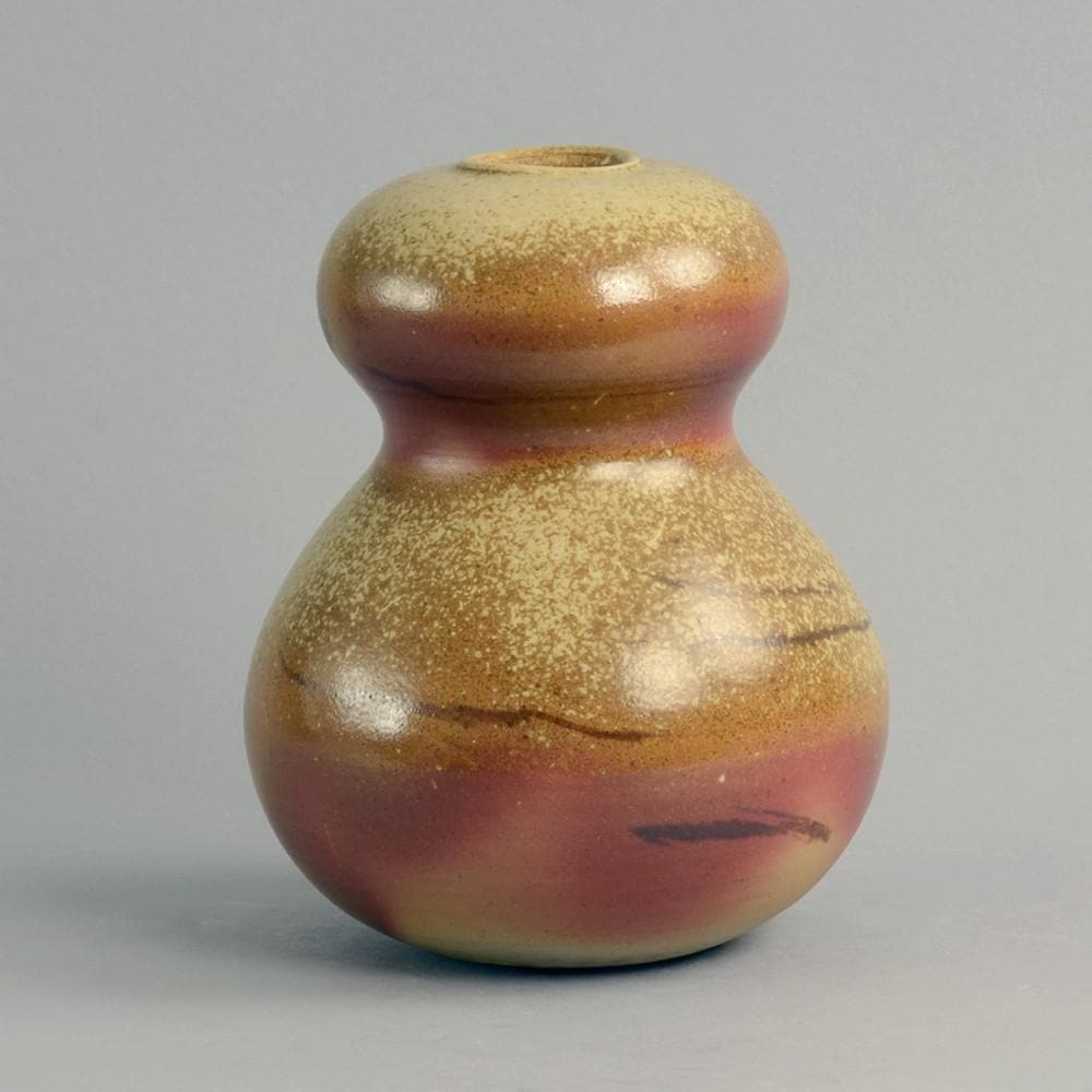 Stoneware double gourd vase by Horst Kerstan N6338 - Freeforms