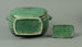 Stoneware handled, lidded "Argenta" jar by Wilhelm Kage A1208 - Freeforms