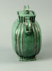 Stoneware handled, lidded "Argenta" jar by Wilhelm Kage A1208 - Freeforms