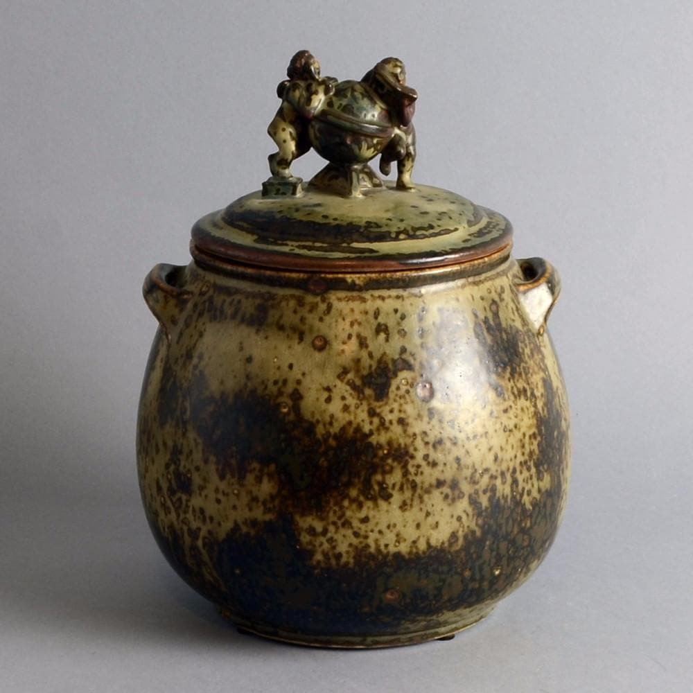 Stoneware lidded jar by Bode Willumsen for Royal Copenhagen N9405 - Freeforms