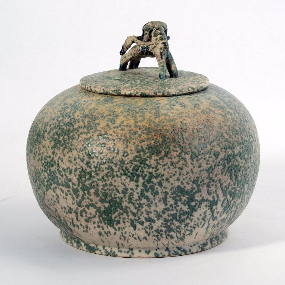 Stoneware lidded jar by Bode Willumsen N2786 - Freeforms