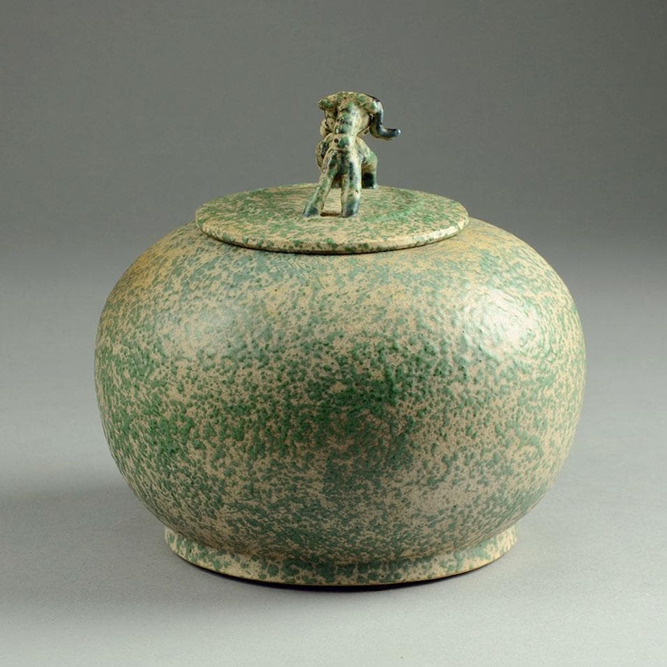Stoneware lidded jar by Bode Willumsen N2786 - Freeforms