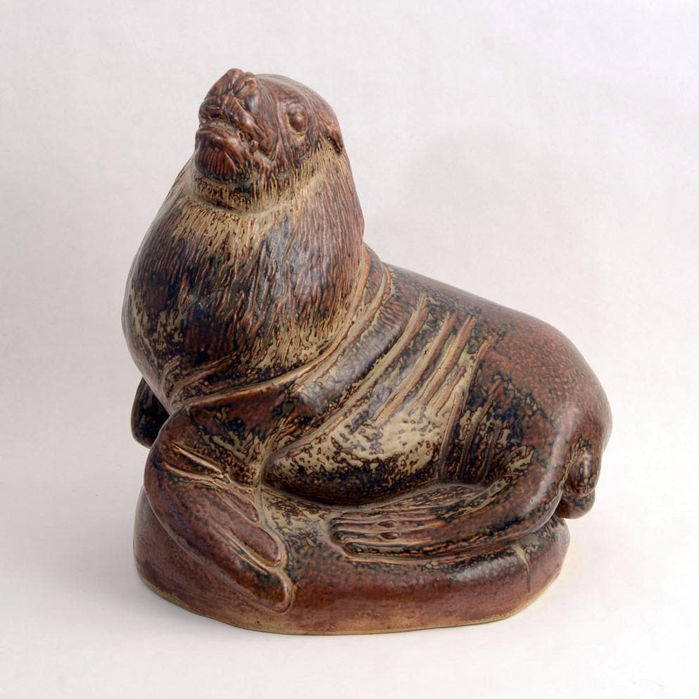 Stoneware Sea Lion by Karl Larsen for Royal Copenhagen N7624 - Freeforms