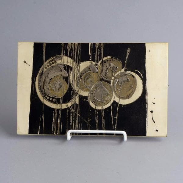 Stoneware tile by Borje Skohg for Gustavsberg C5073 - Freeforms