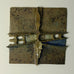 Stoneware tile with applied relief by Horst Seifert N9222 - Freeforms