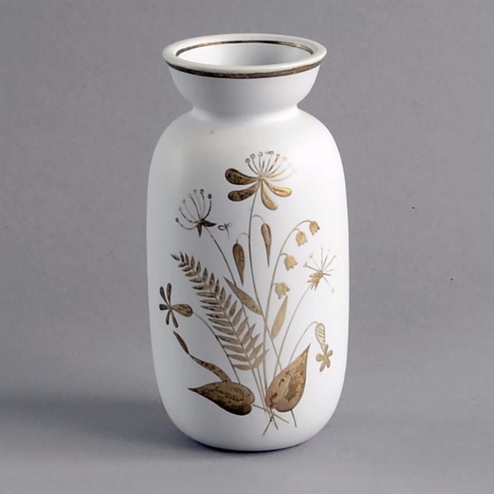 Stoneware vase with applied silver decoration by Stig Lindberg A2115 - Freeforms
