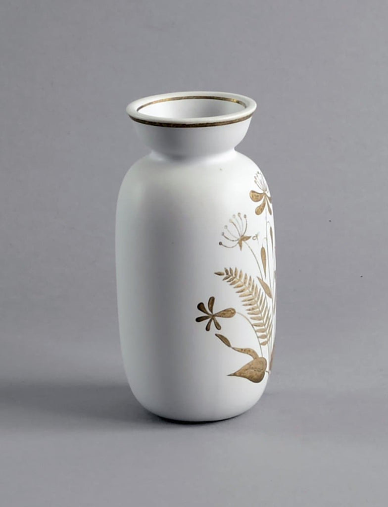 Stoneware vase with applied silver decoration by Stig Lindberg A2115 - Freeforms