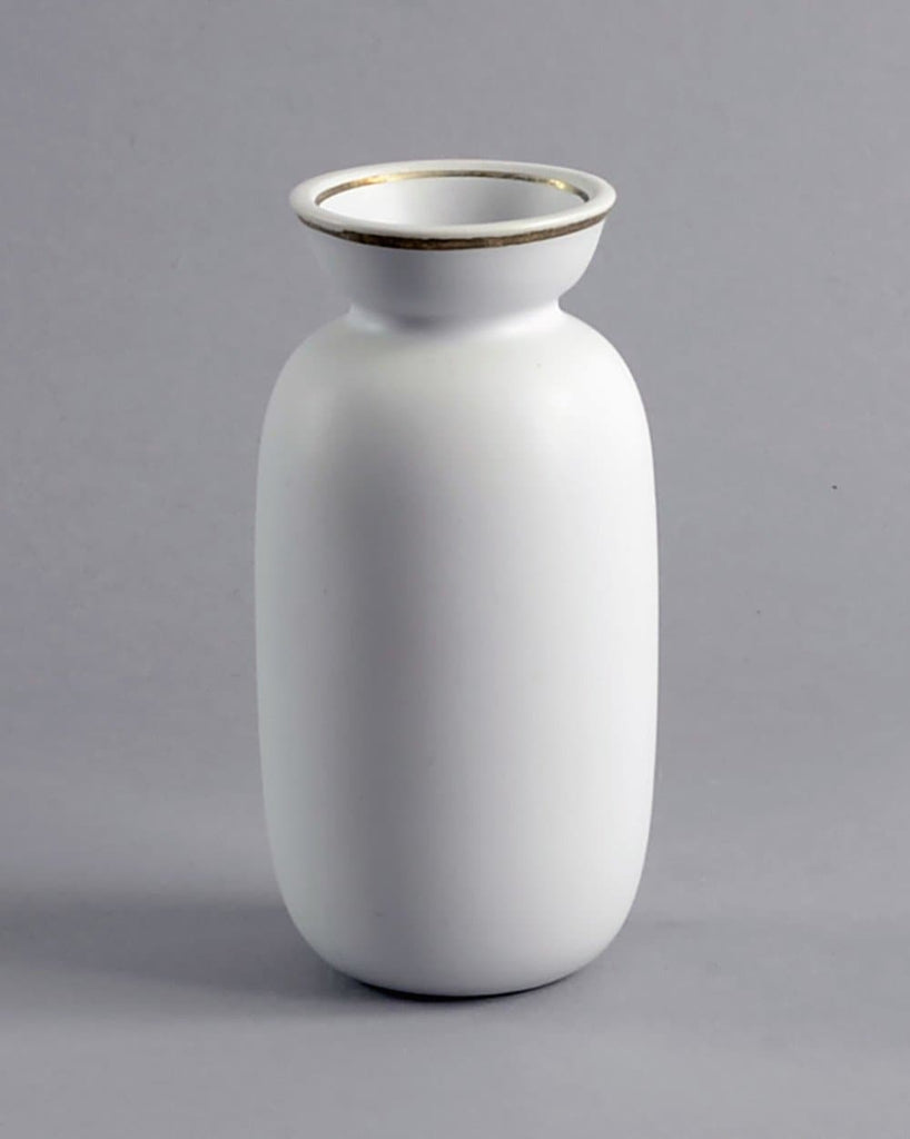 Stoneware vase with applied silver decoration by Stig Lindberg A2115 - Freeforms