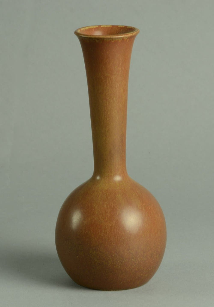 Stoneware vase with burnt orange glaze Gunnar Nylund N9592 - Freeforms