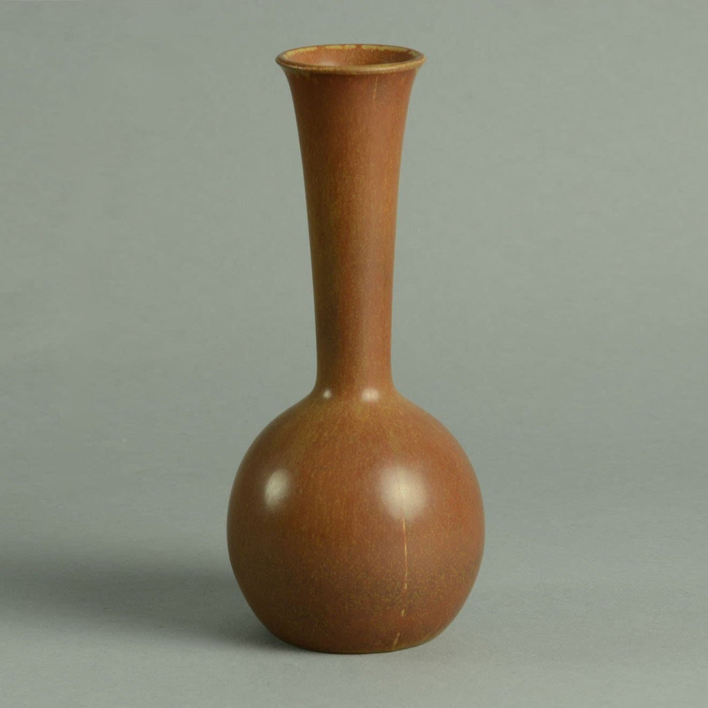 Stoneware vase with burnt orange glaze Gunnar Nylund N9592 - Freeforms