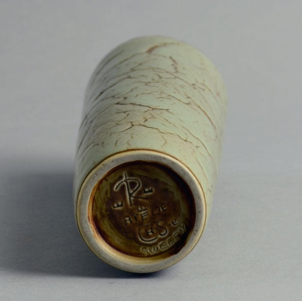 Stoneware vase with glossy green crawling glaze by Carl Harry Stalhane A1196 - Freeforms