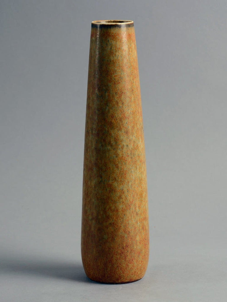 Stoneware vase with golden brown matte glaze by Carl Harry Stalhane A1467 - Freeforms