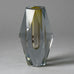 Strombergshyttan faceted vase in amber and clear glass G9337 - Freeforms