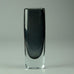 Strombergshyttan "Sommerso" vase in gray and clear glass B3587 - Freeforms