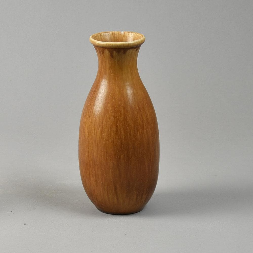 Swen Wejsfelt for Gustavsberg, Sweden, stoneware vase with brown glaze G9200 - Freeforms