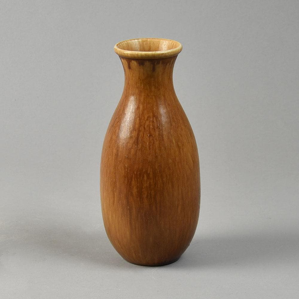 Swen Wejsfelt for Gustavsberg, Sweden, stoneware vase with brown glaze G9200 - Freeforms