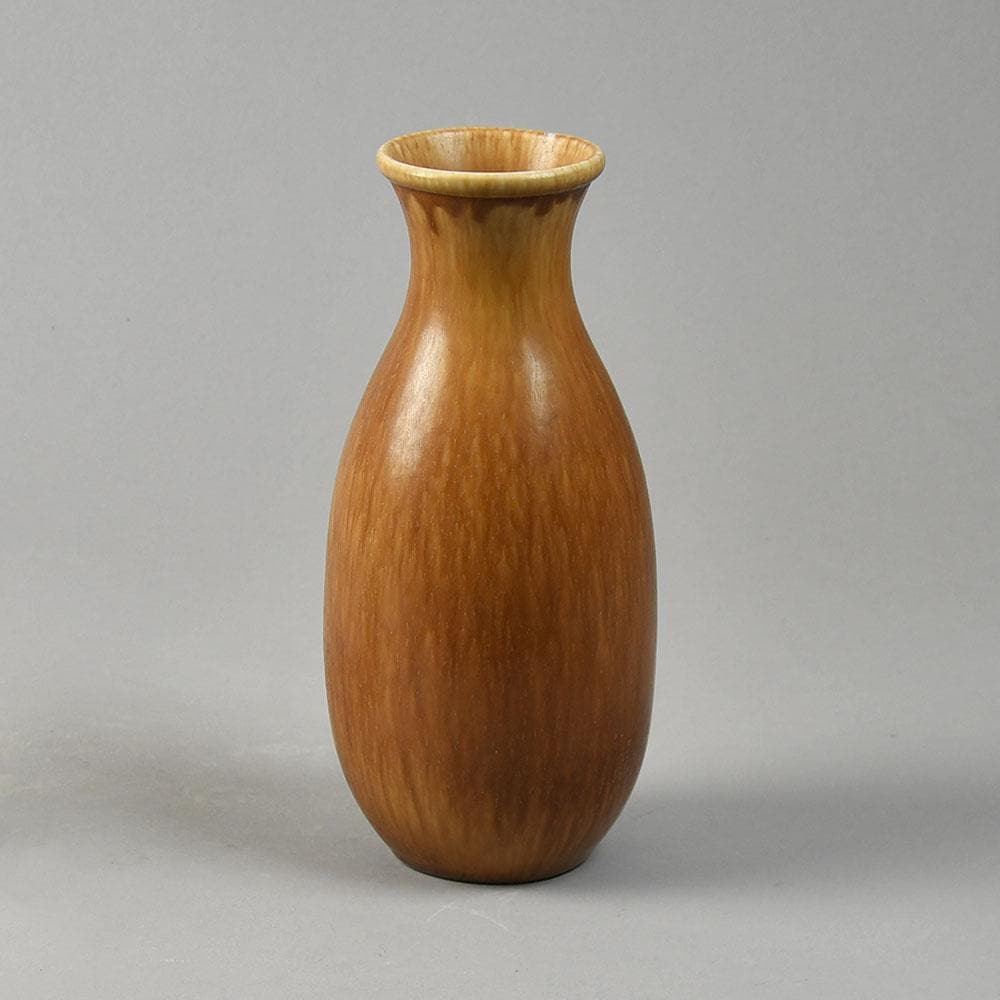 Swen Wejsfelt for Gustavsberg, Sweden, stoneware vase with brown glaze G9200 - Freeforms
