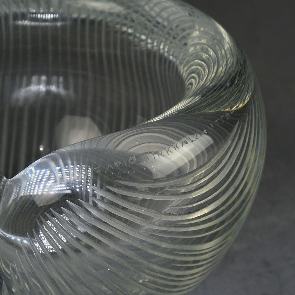 Tapio Wirkkala for Iittala engraved "Devil's Churn" bowl E7208 - Freeforms