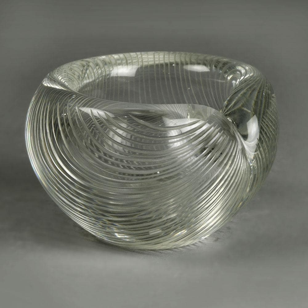 Tapio Wirkkala for Iittala engraved "Devil's Churn" bowl E7208 - Freeforms