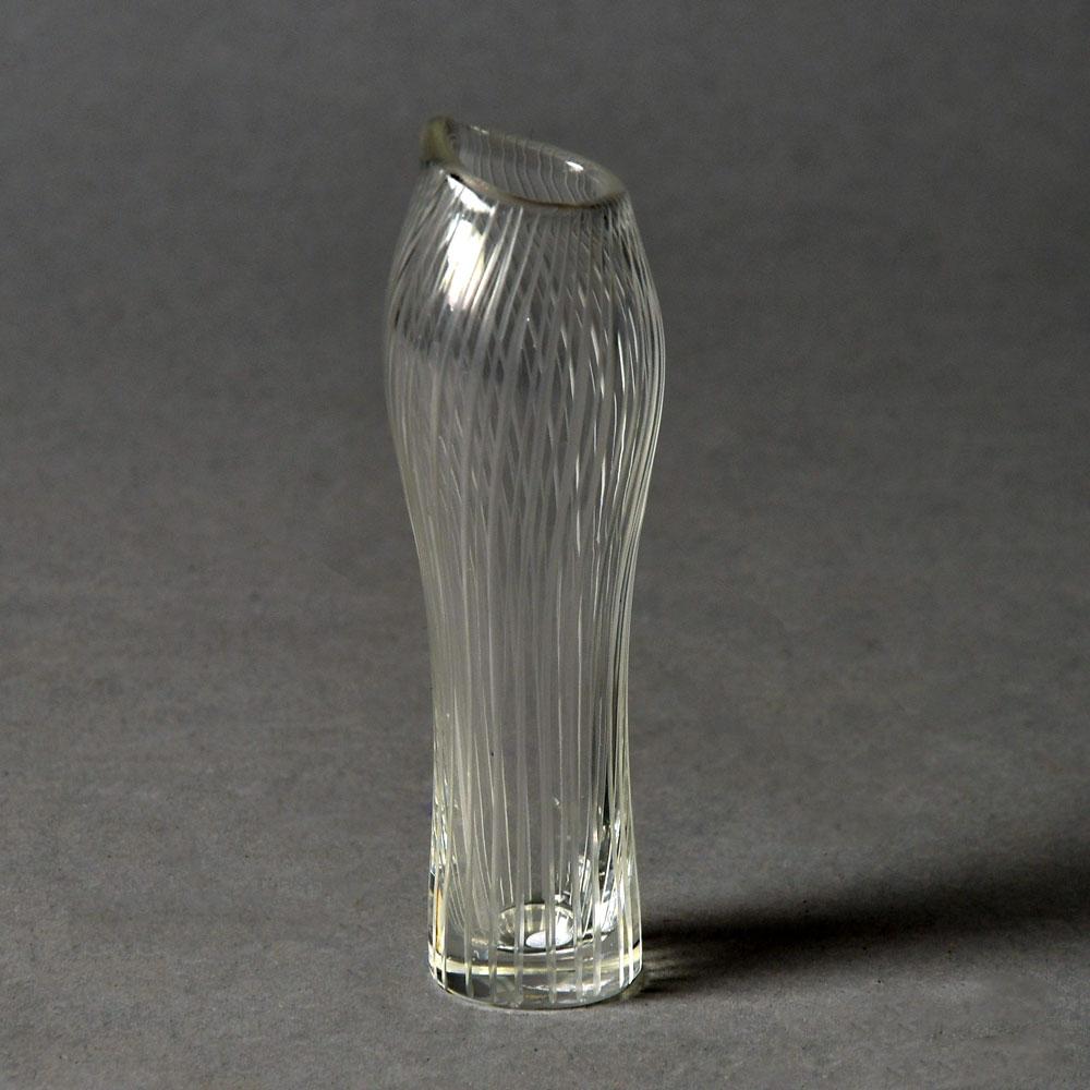 Tapio Wirkkala for Iittala, engraved glass "Foal's Foot" vase G9323 - Freeforms