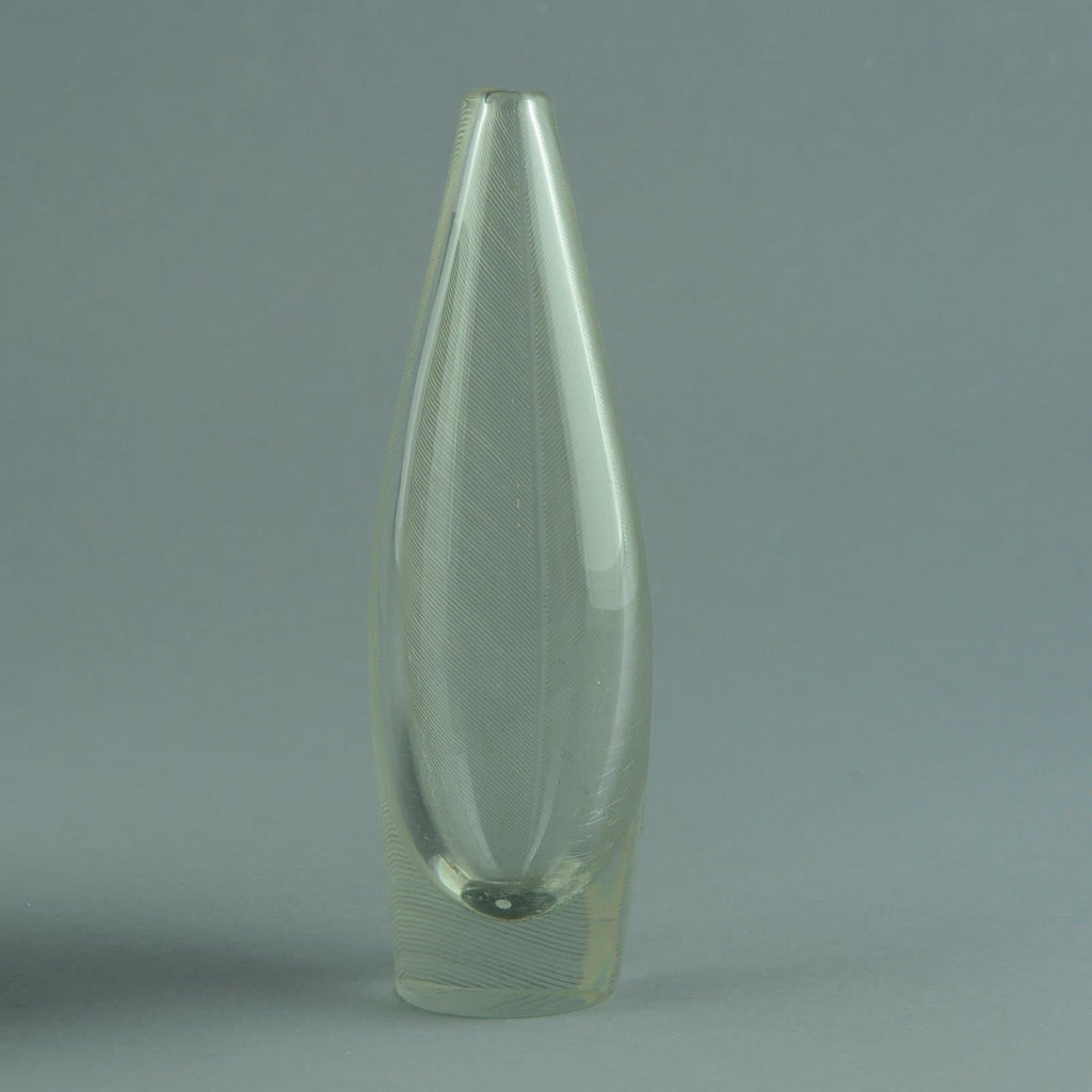 Tapio Wirkkala for Iittala, Engraved vase in clear glass C5475 - Freeforms