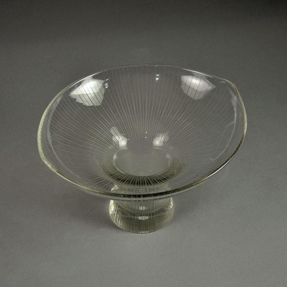 Tapio Wirkkala for Iittala, Finland, engraved glass vase F8250 - Freeforms